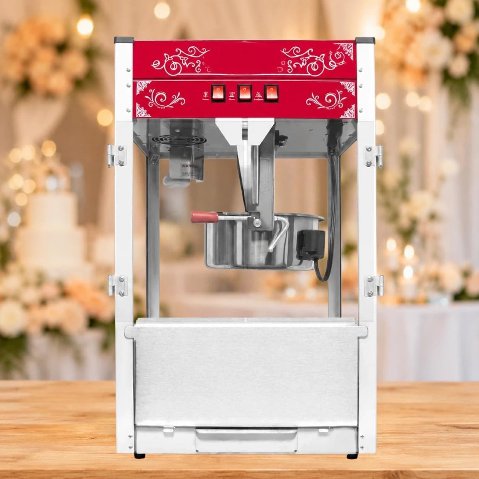 22oz Red Countertop Commercial Popcorn Machine - product photo