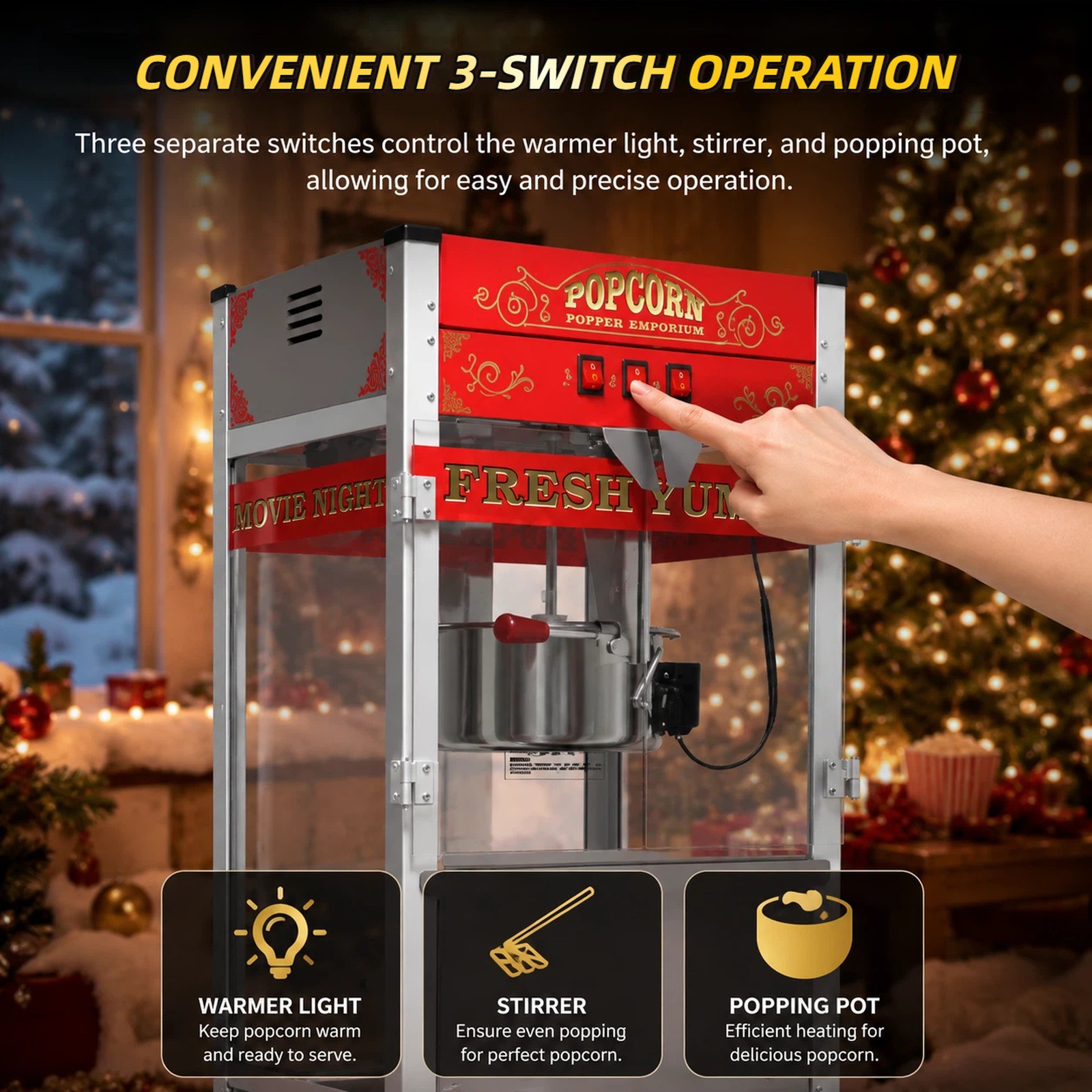 Independent 3-switch control panel